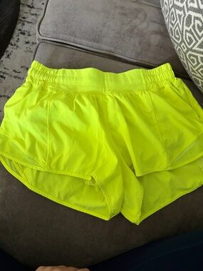 Lululemon hotty hot Women’s Neon Yellow Athletic Shorts